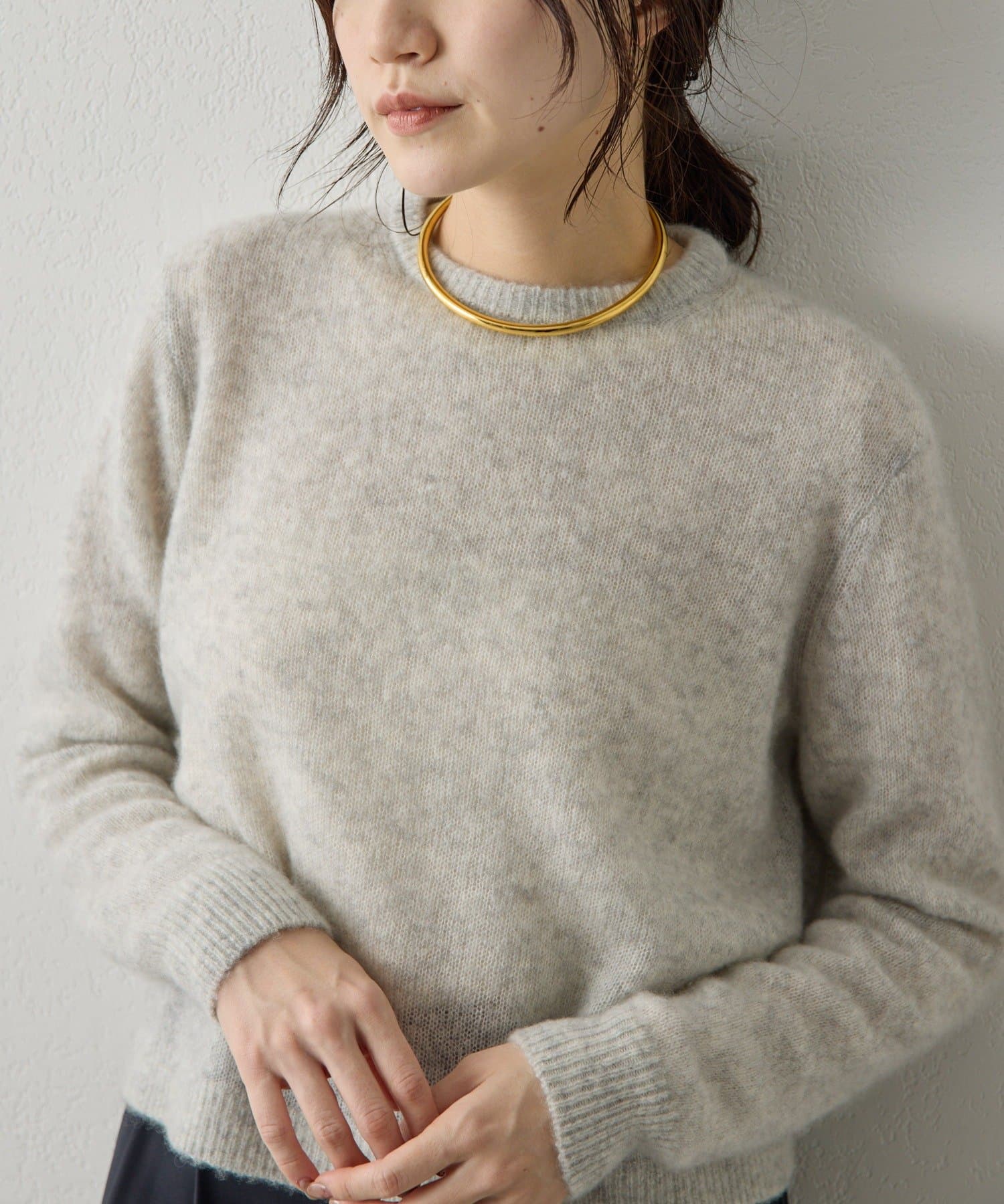 カシミヤシルクシアークルーニット | Drawing Numbers(ドローイング