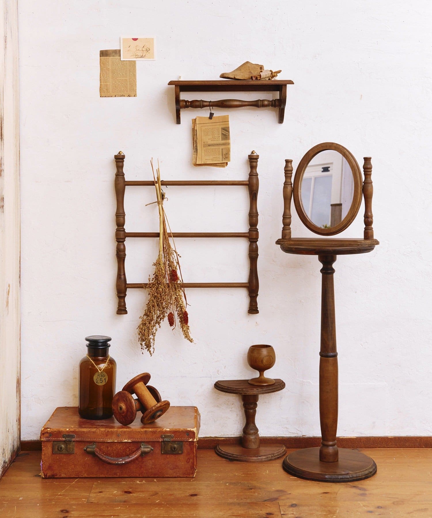 WEB限定カラー》アンティークオーバル卓上ミラー | salut!(サリュ