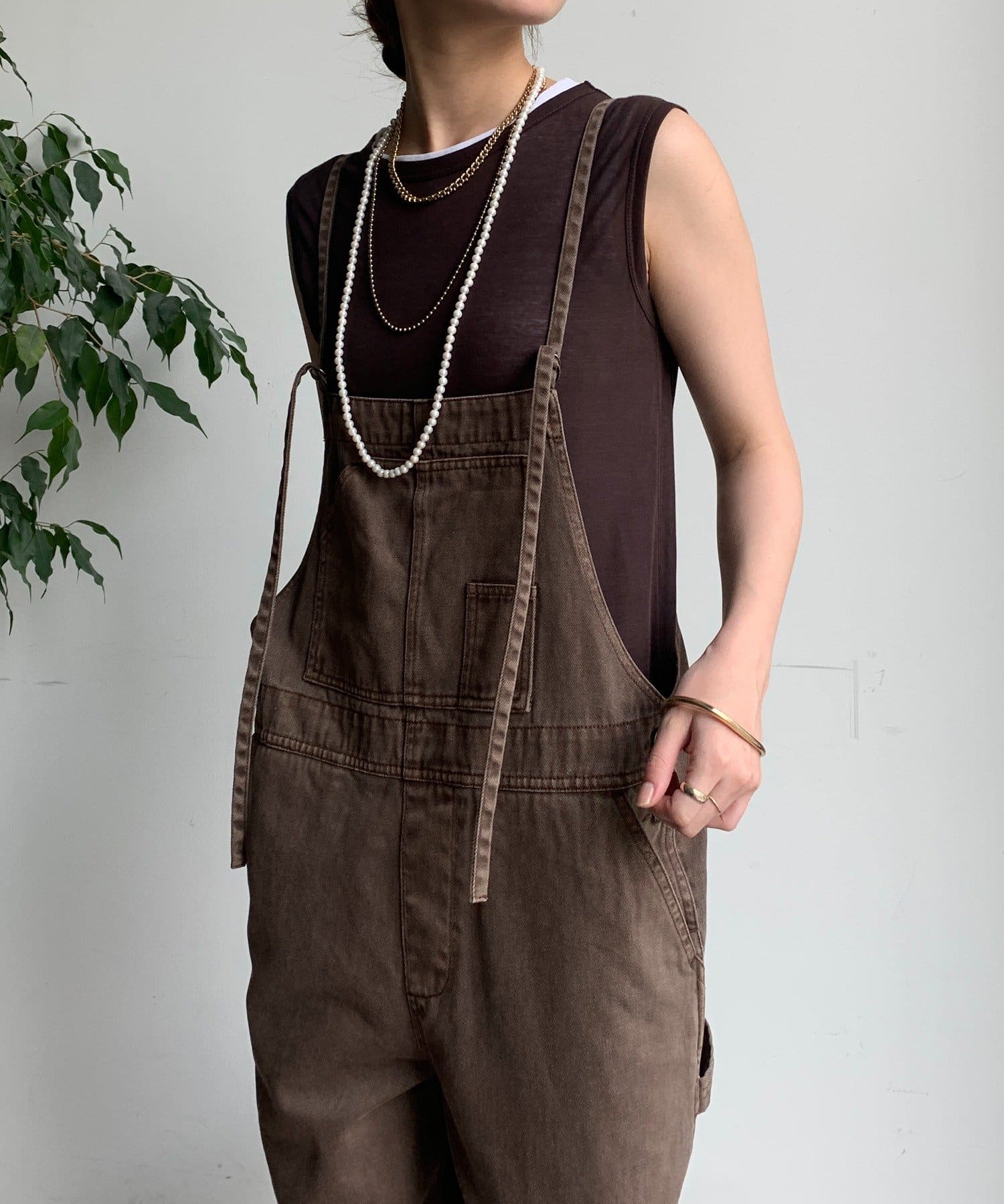 新色追加/WEB限定】ミドルオンスデニムサロペット | DOUDOU(ドゥドゥ