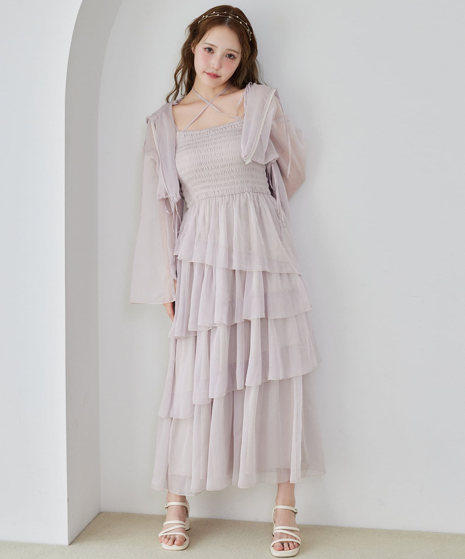 ティアードシアーロングワンピ | one after another NICE CLAUP(ワン
