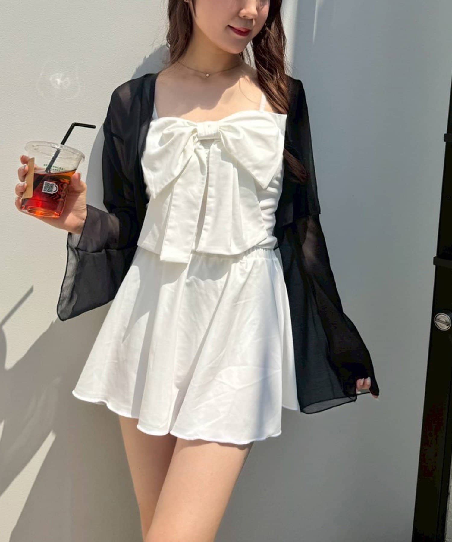 swimwear/フロントリボン羽織りSET(4点セット) | one after another