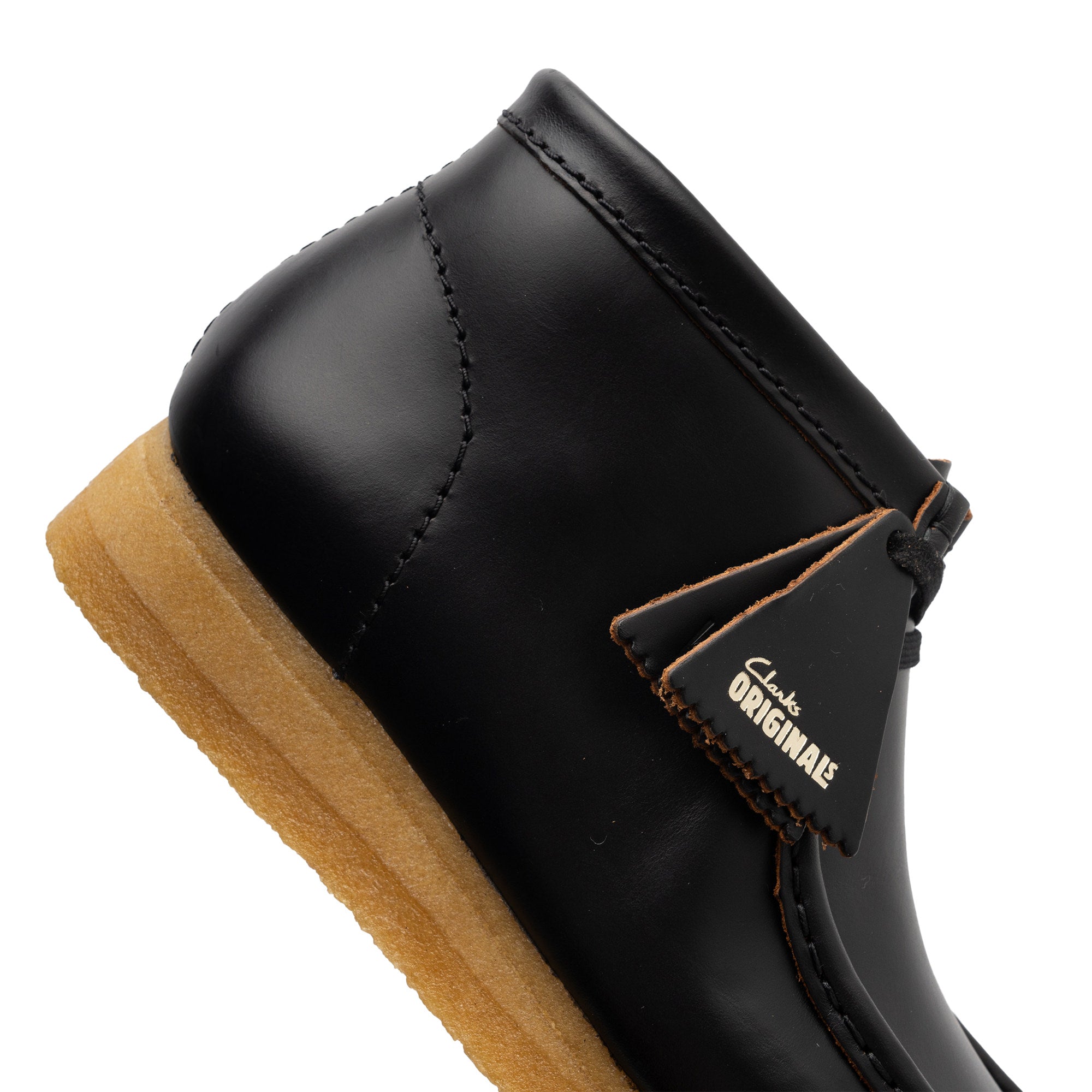 Men's Clarks Wallabee Leather Boot - Black – Cool J's Miami online