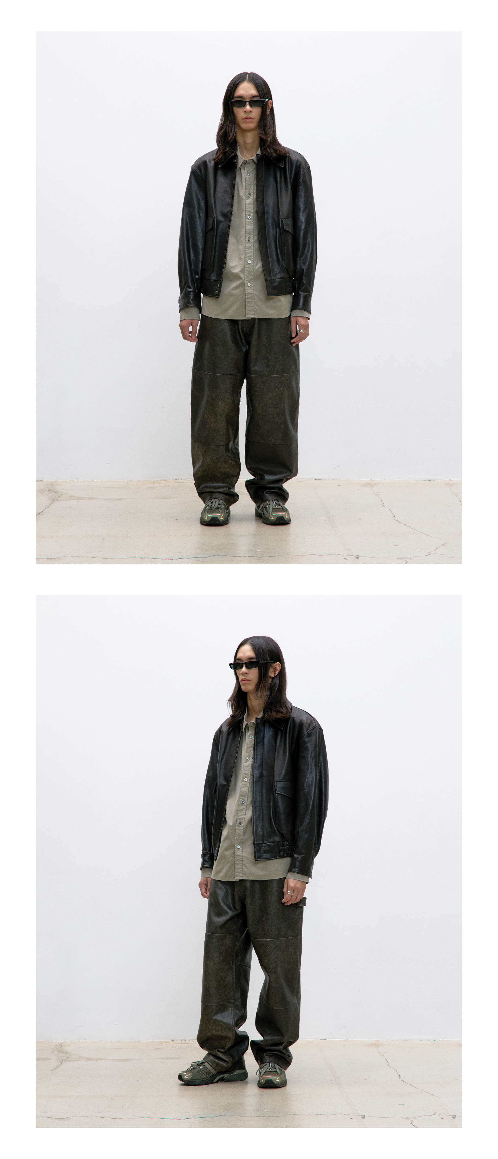 MUSINSA公式 | COOR ベジタブルレザー A-2 ジャケット (ブラック)