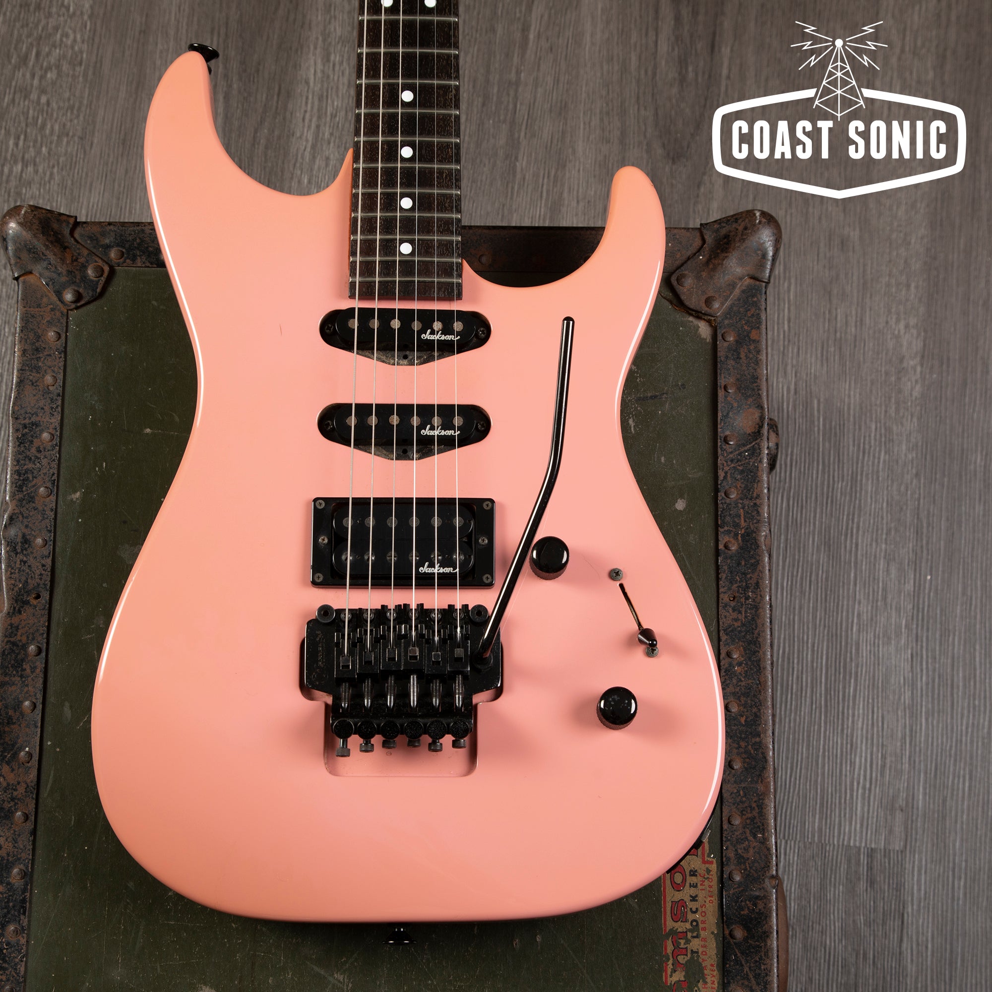 1990 Charvel by Jackson DK-065-SSH Model 3 Superstrat Shell Pink made