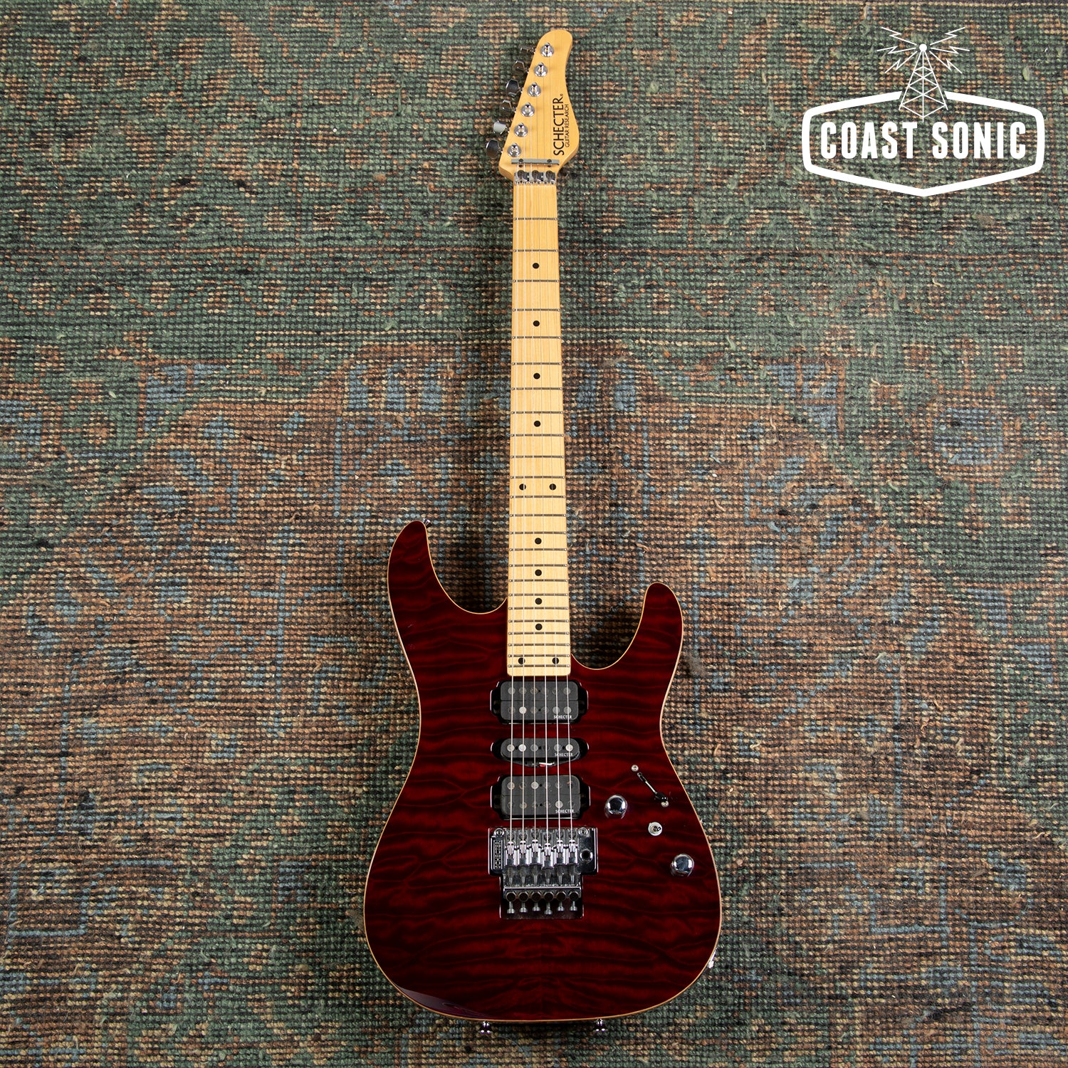 2009 Schecter NV-III-24_AL Transparent Red Quilt Top Made in Japan