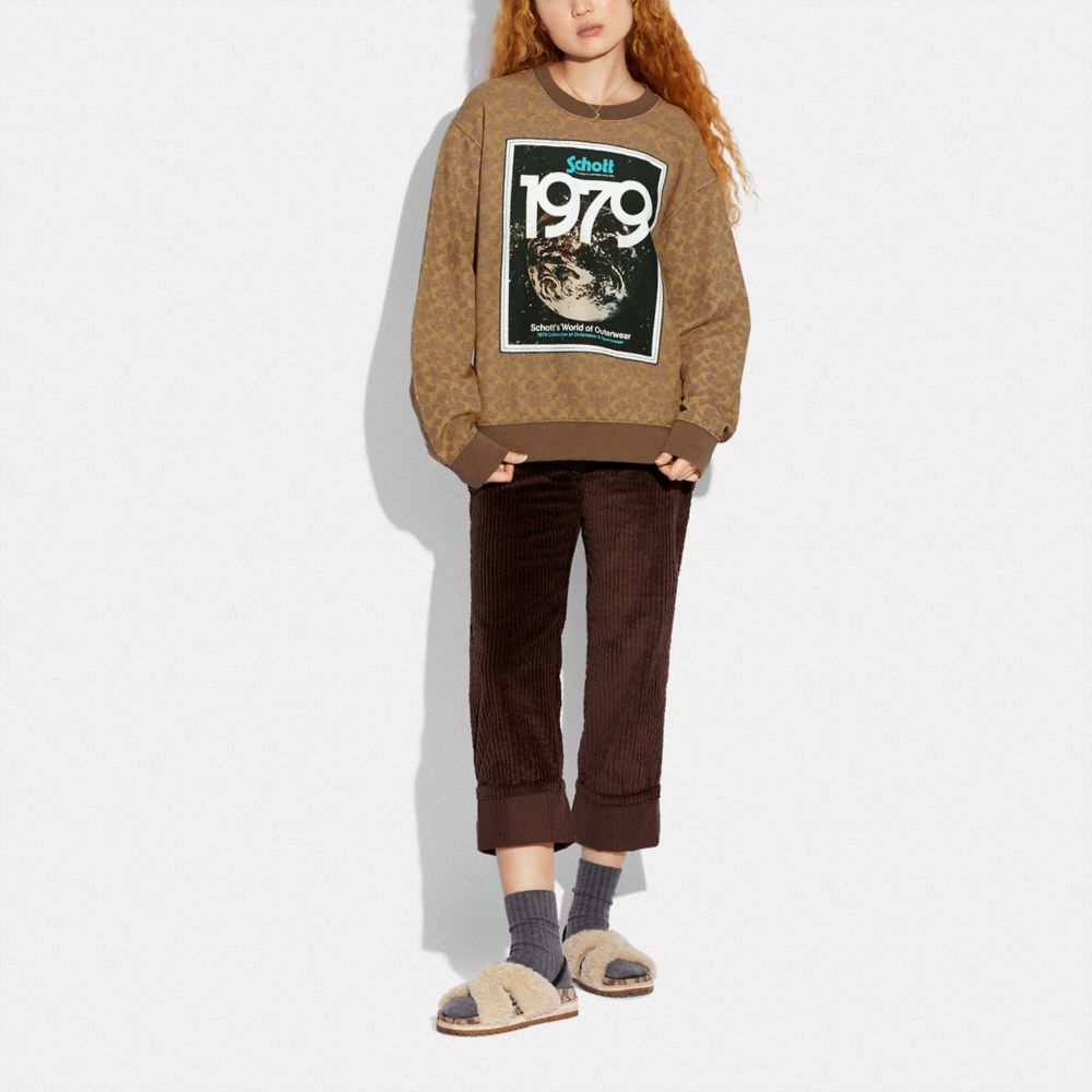 COACH® | Coach X Schott N.Y.C. Signature Sweatshirt In Organic Cotton