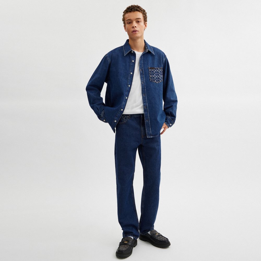 公式】COACH – コーチ | ロング スリーブ デニム シャツ