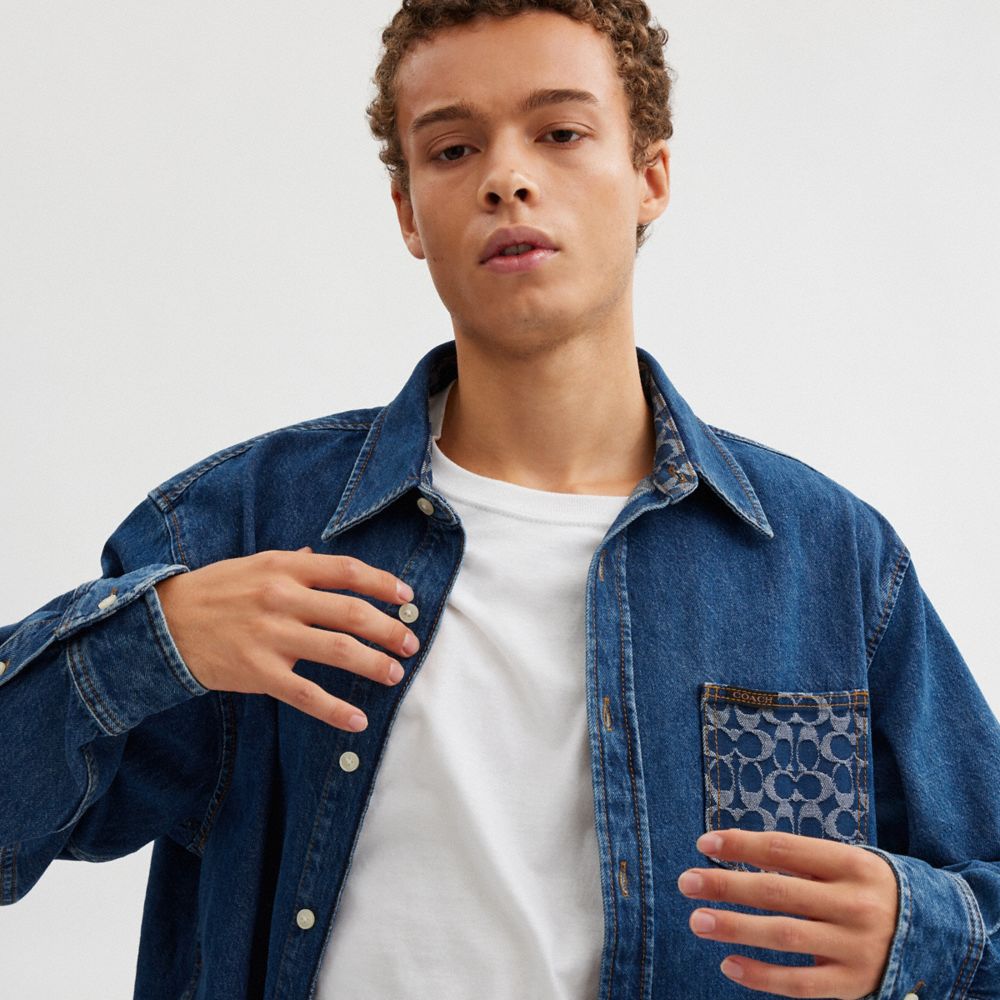 公式】COACH – コーチ | ロング スリーブ デニム シャツ