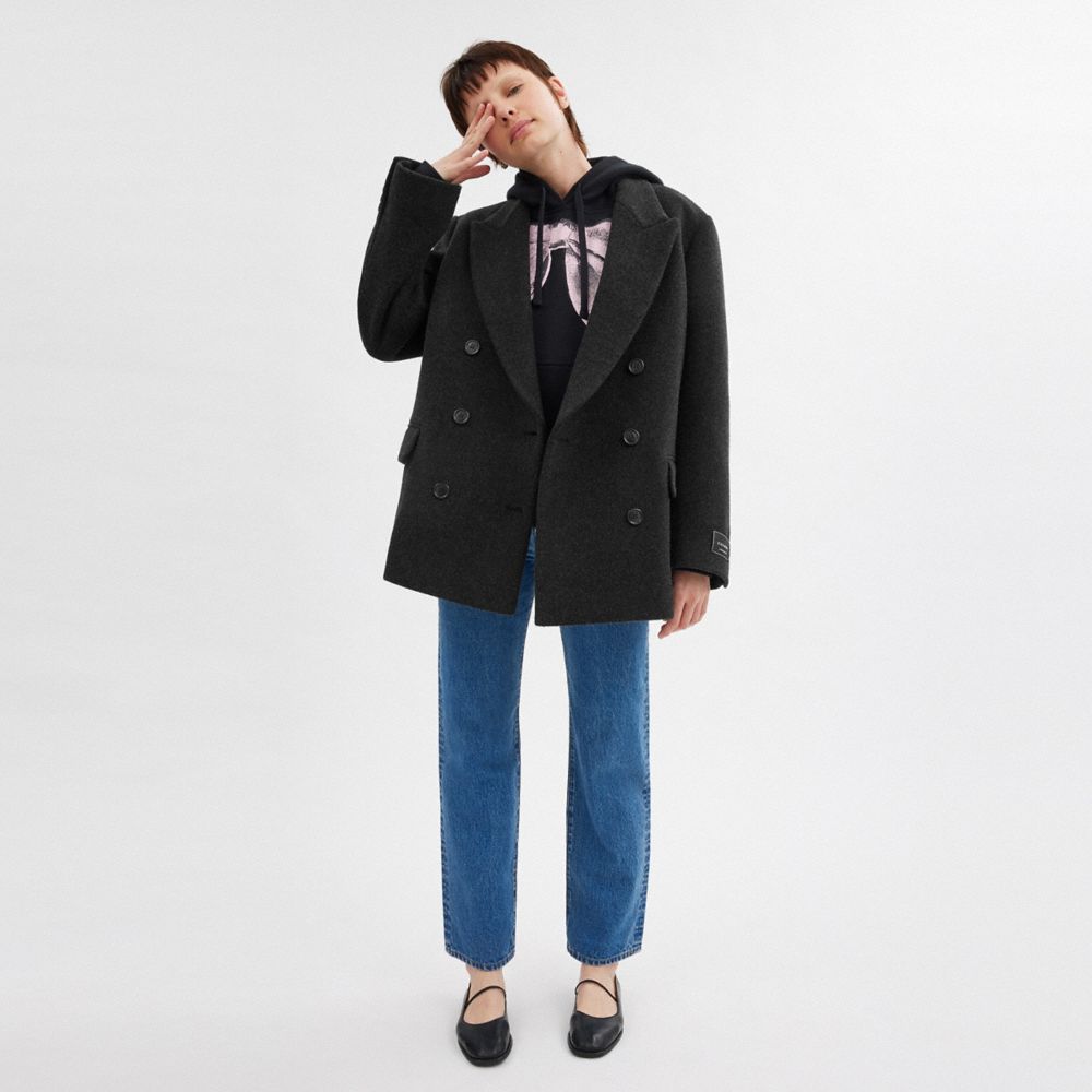 公式】COACH – コーチ | ショート コート・リサイクル ウール