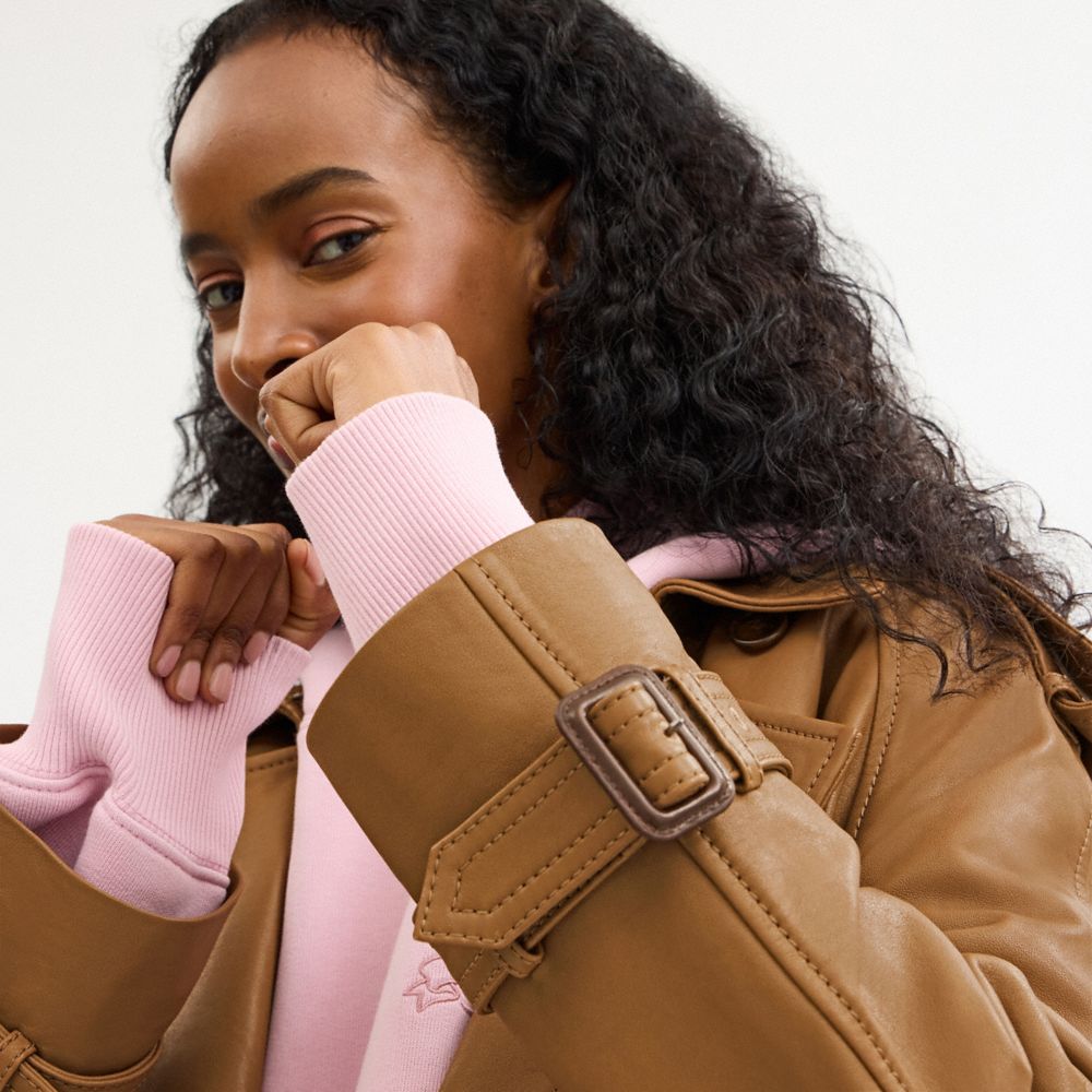 公式】COACH – コーチ | レザー ダブル ブレステッド トレンチ コート