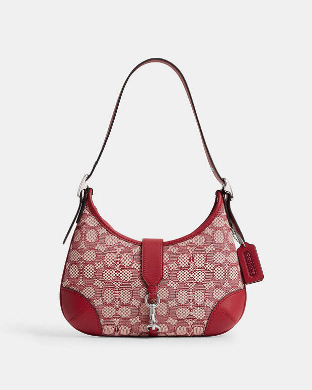 COACH® DK | Hamptons Hobo Bag In Signature Textile Jacquard
