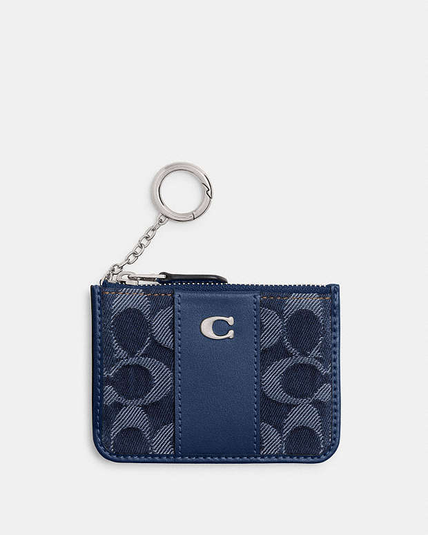 COACH® CY | Essential Mini Id Card Case In Signature Denim