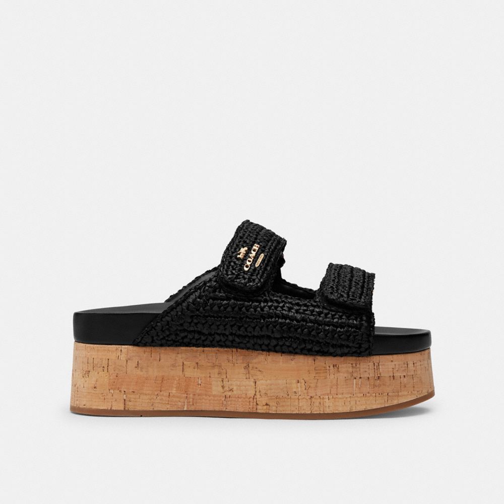 公式】コーチアウトレット | ツー バンド プラットフォーム スライド