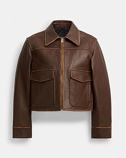 公式】コーチアウトレット | レザー ジャケット