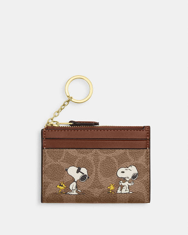 COACH® PT | Coach X Peanuts Mini Skinny Id Case In Signature