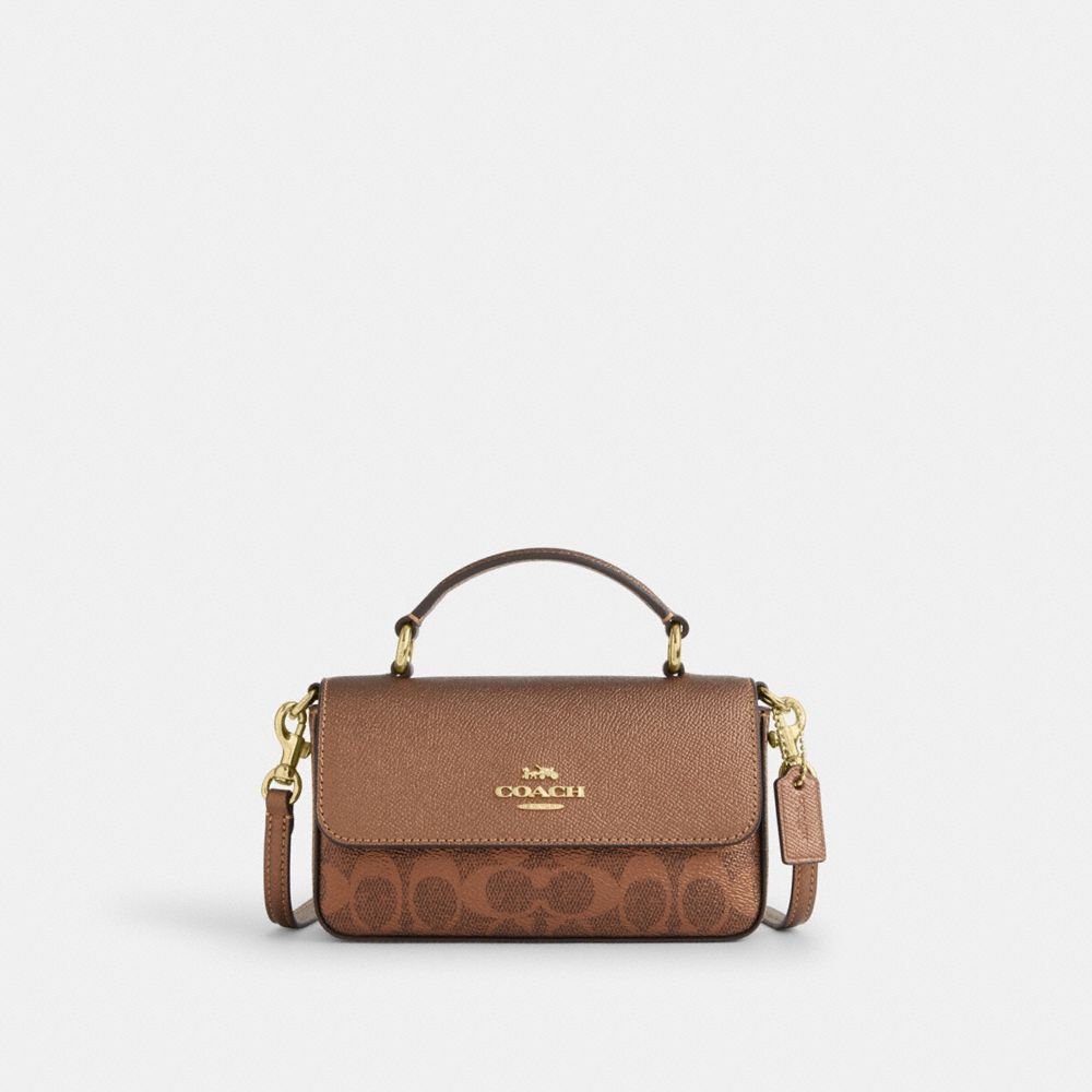 COACH® Outlet | Mini Josie Top Handle Bag In Signature Canvas