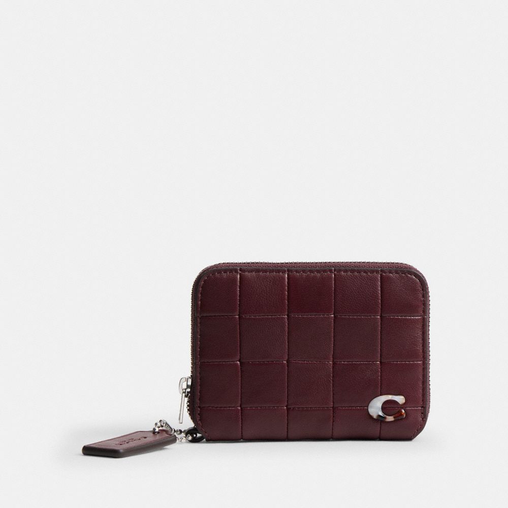 Zip Around Wallet In Checkerboard Upcrafted Leather | Coachtopia ™