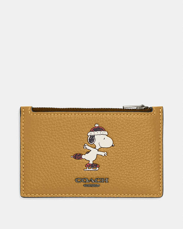 公式】コーチアウトレット | 【COACH X PEANUTS】ジップ カード ケース