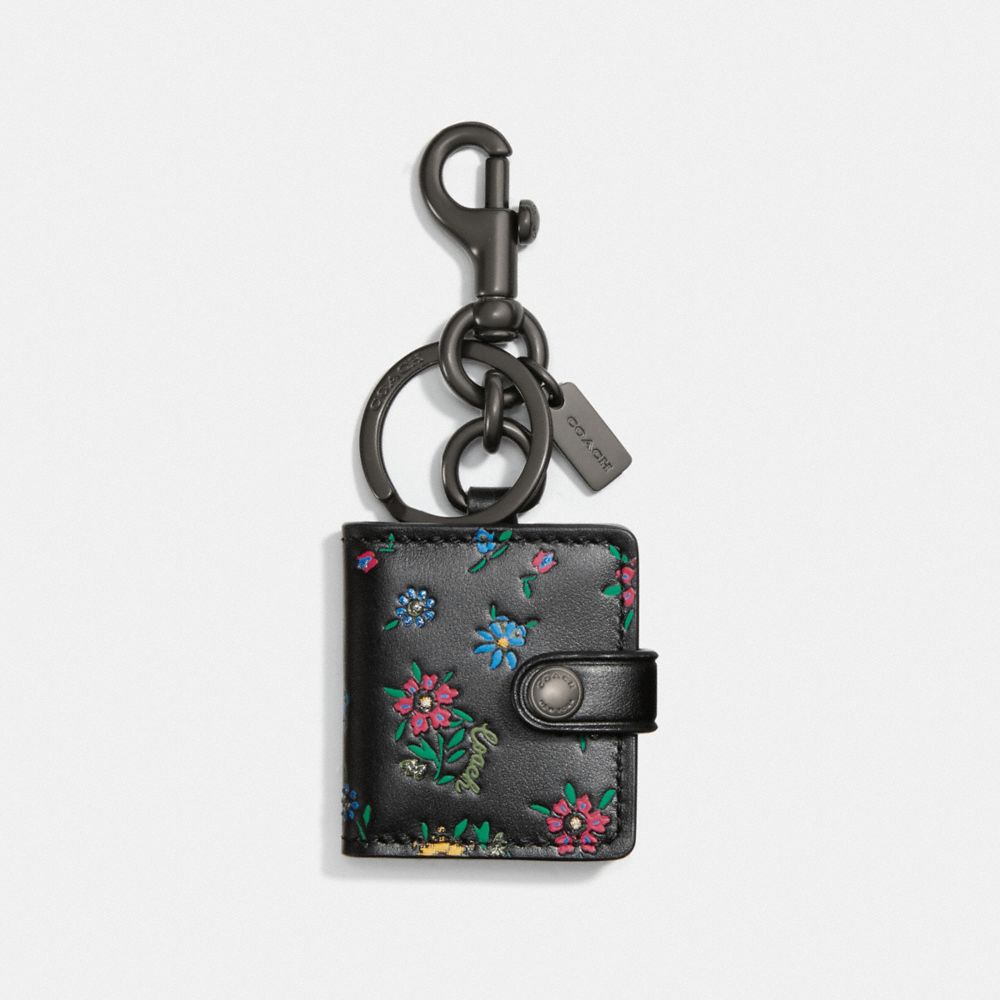 COACH® CH | Picture Frame Bag Charm With Wildflower Print
