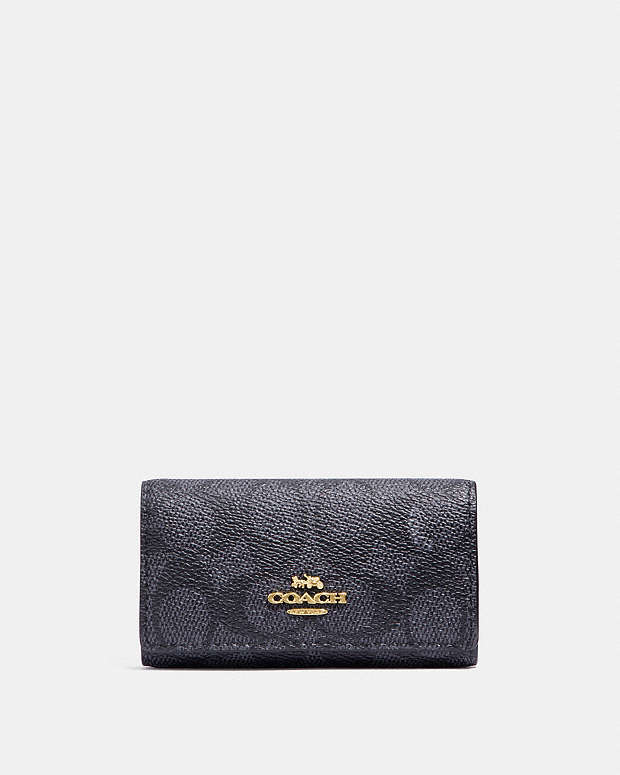 公式】COACH – コーチ | 6 リング キー ケース シグネチャー キャンバス