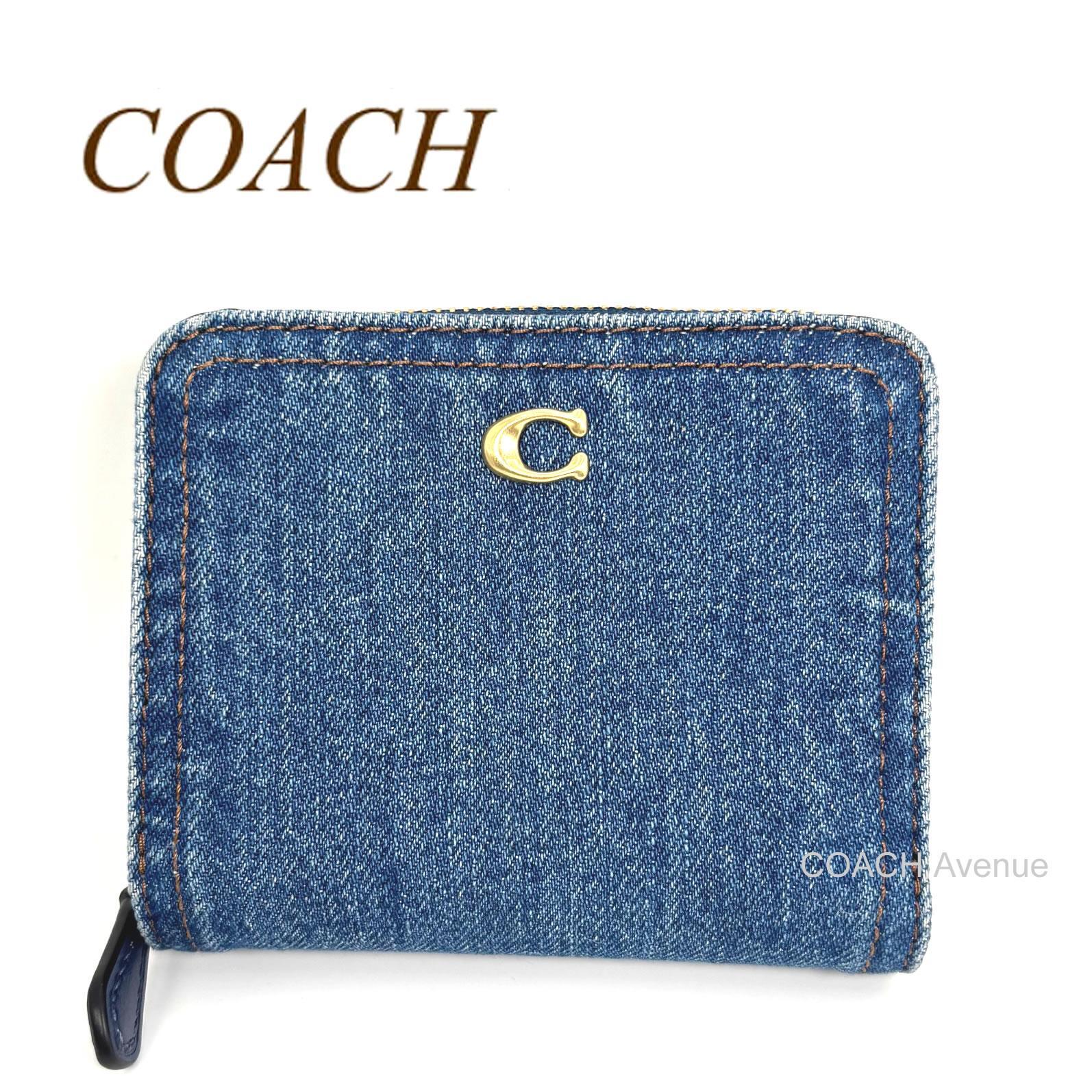 コーチ COACH CAU96 デニム ビルフォールド ウォレット 折りたたみ財布