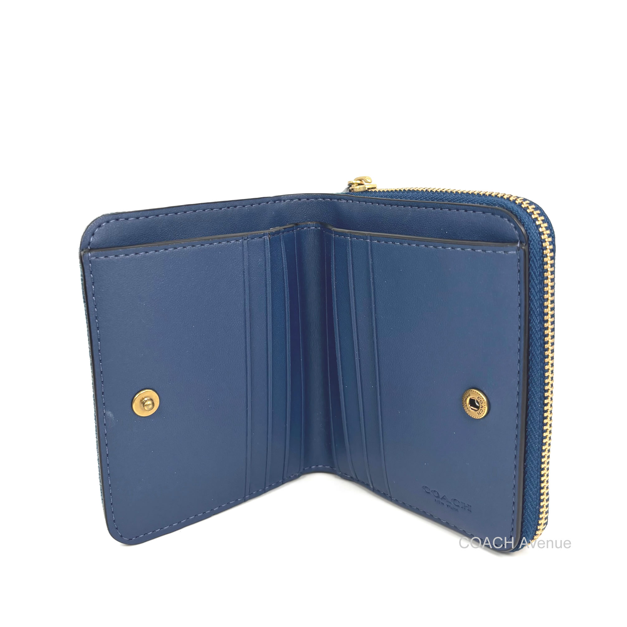 コーチ COACH CAU96 デニム ビルフォールド ウォレット 折りたたみ財布