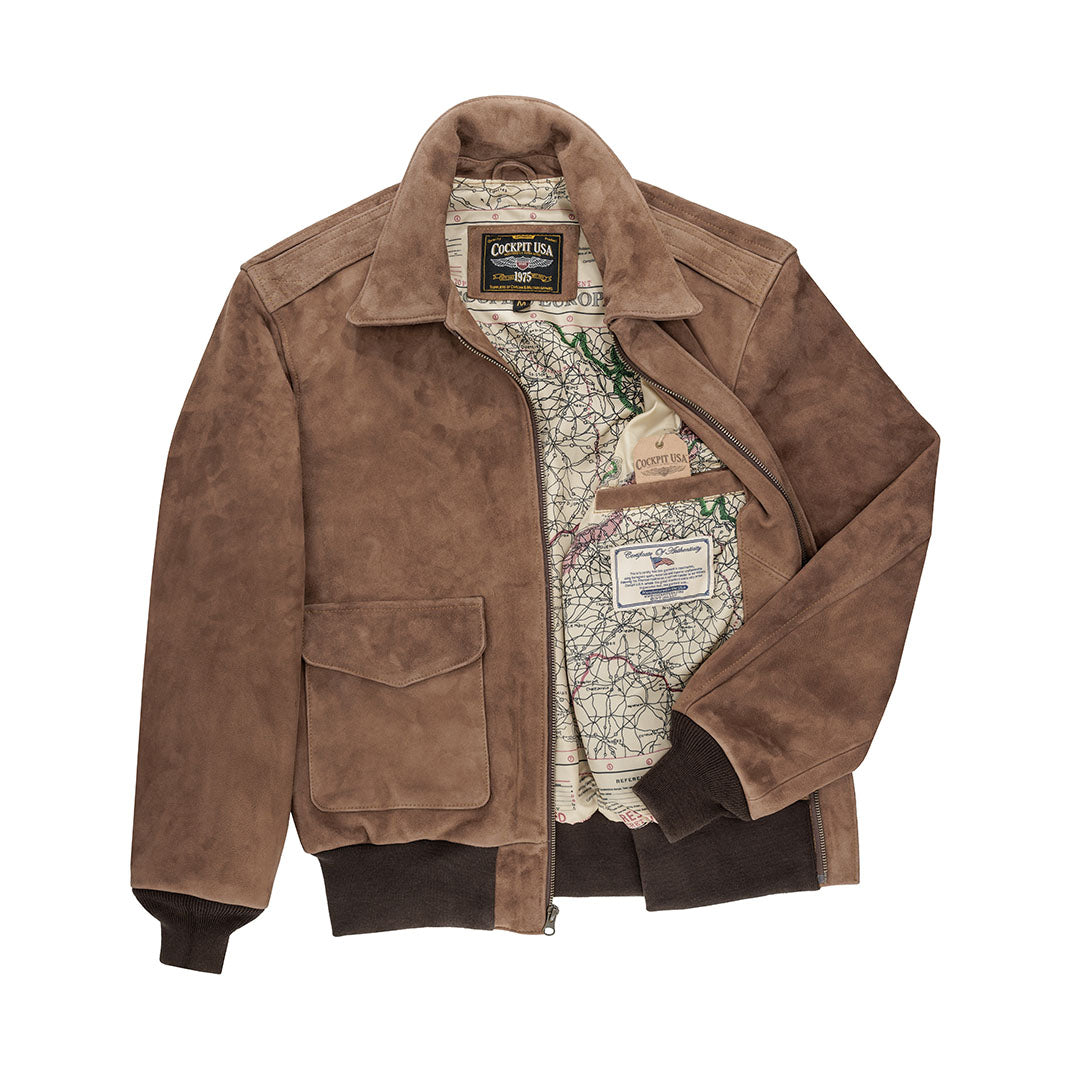 A-2 Cedar Gentlemen's Jacket | Leather Suede Bomber Jacket