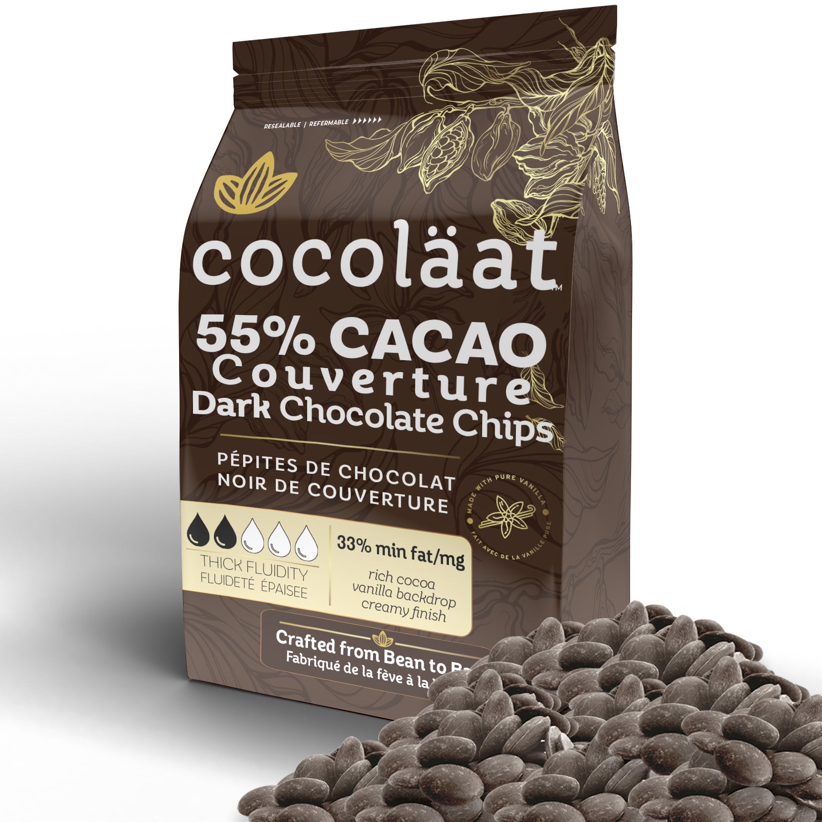 Cocoläat Dark Couverture Chocolate | 54% Cocoa