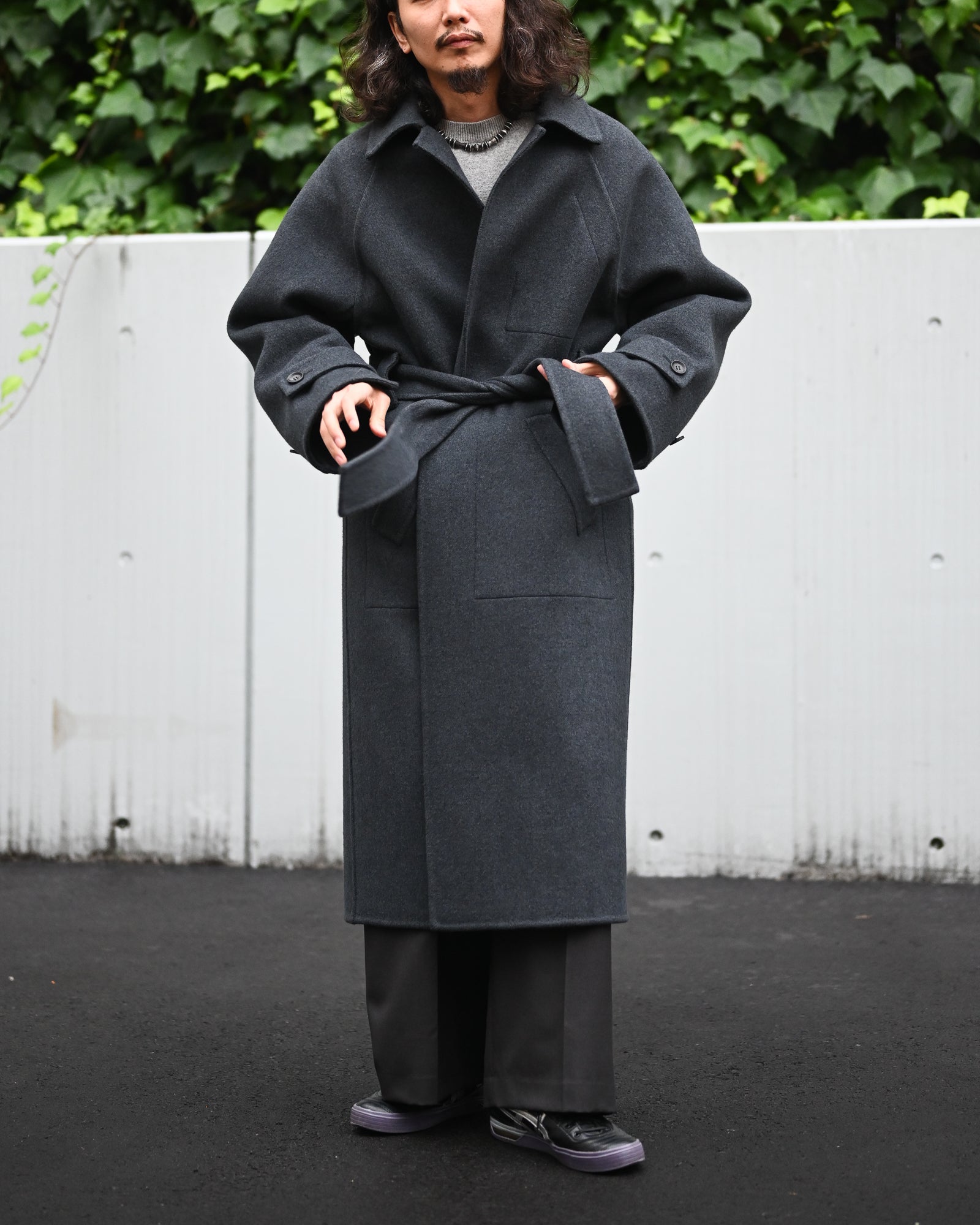 POSTELEGANT - Extra Fine Wool Rever Raglan Coat | COELACANTH