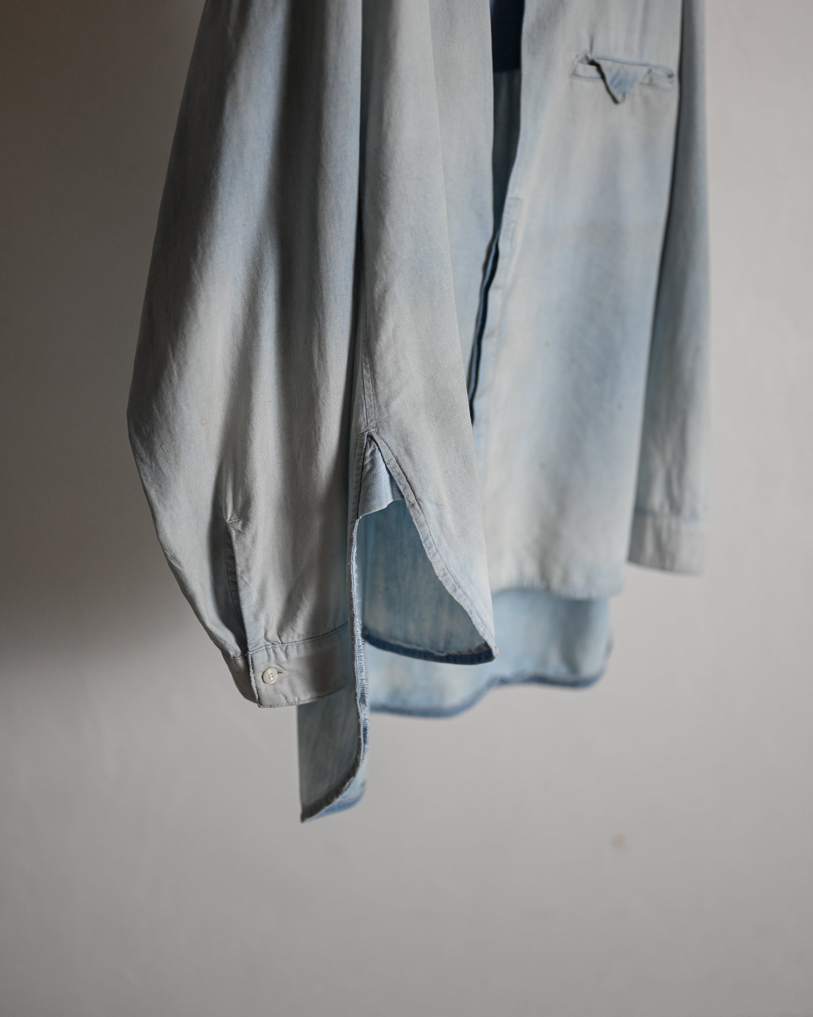 ANCELLM - AGING CHAMBRAY LONG SHIRT | COELACANTH アンセルム 正規