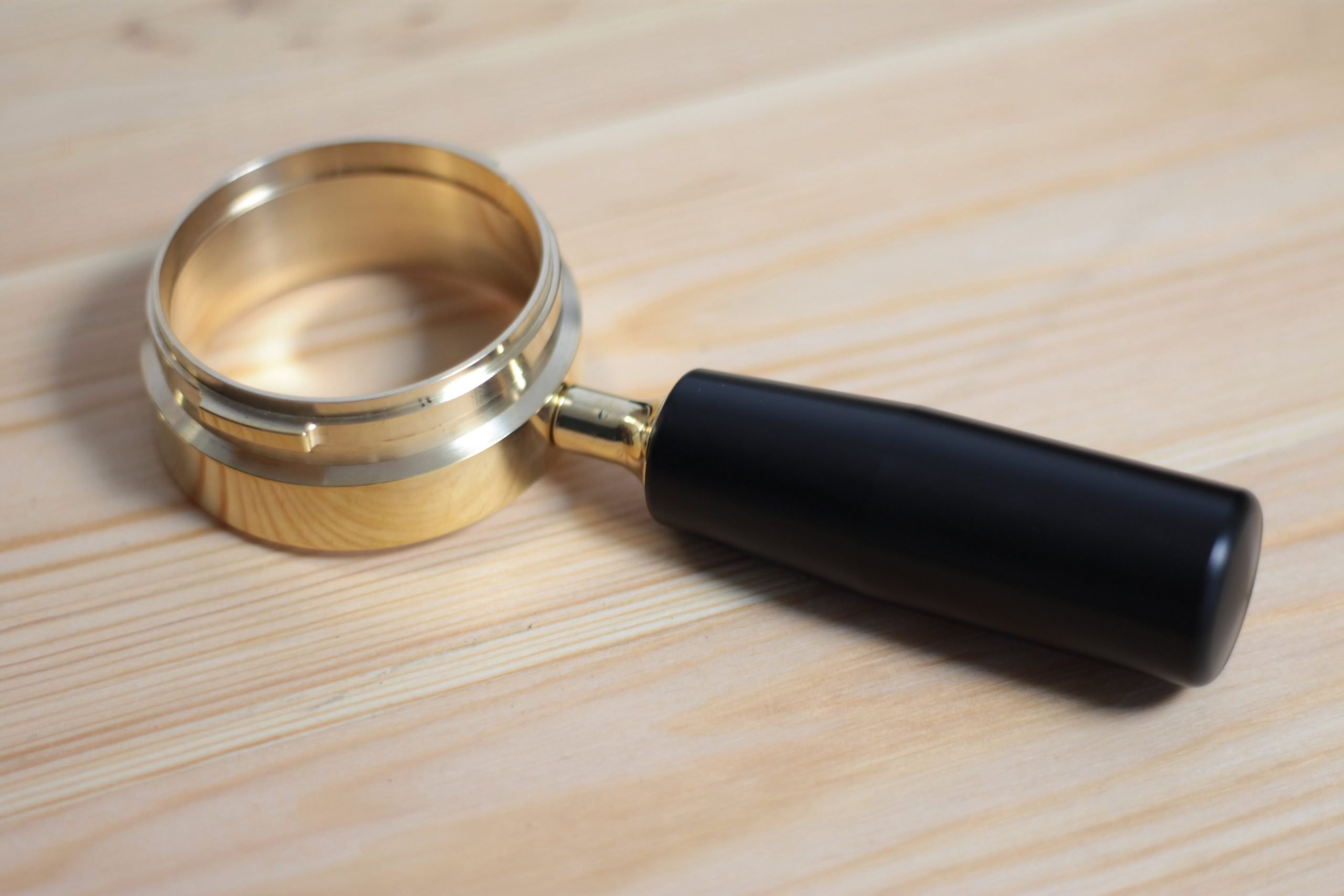 La Pavoni brass naked bottomless portafilter 49 mm