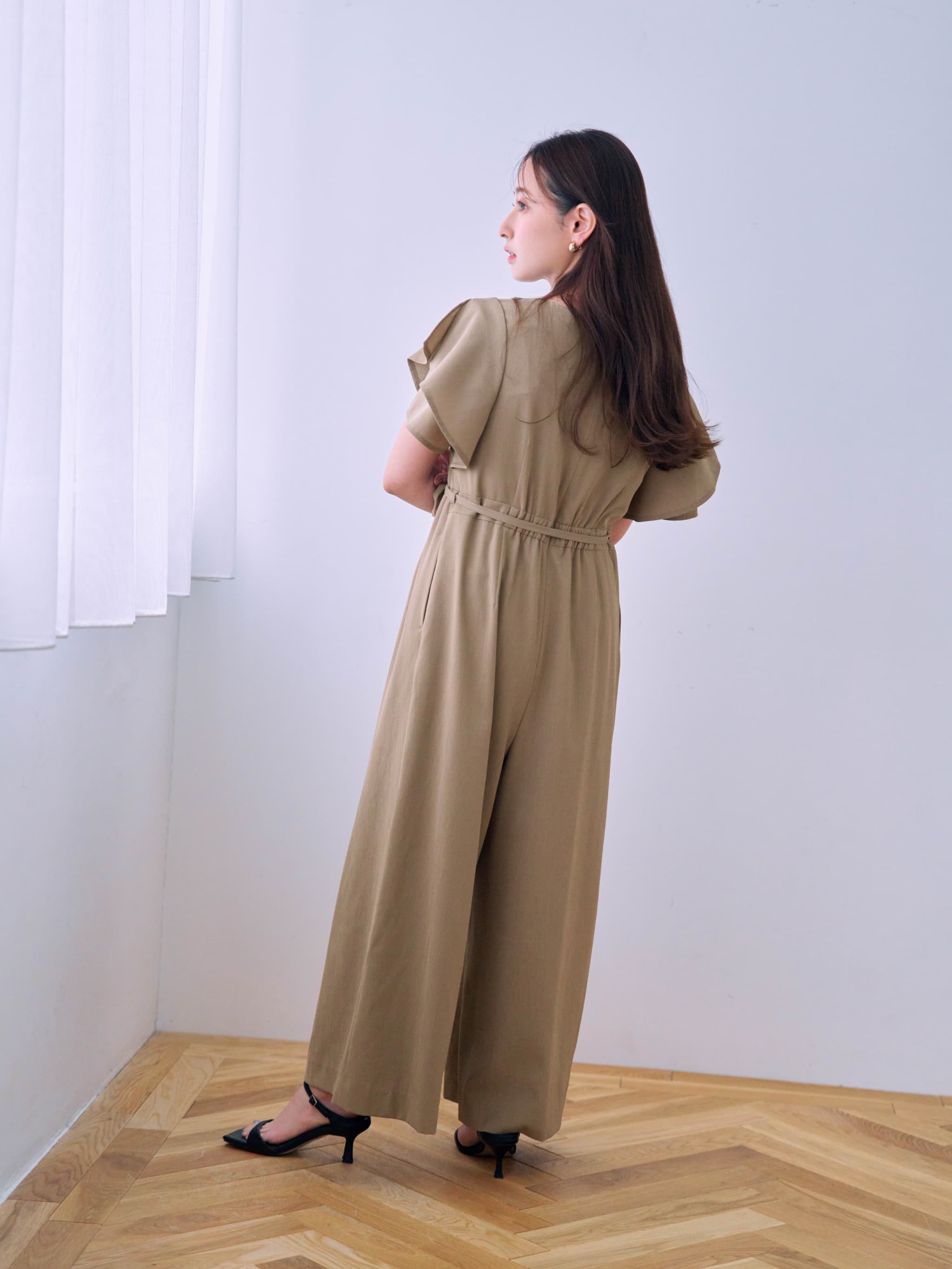 ラッフルスリーブオールインワン-short & regular | 小柄・低身長女性