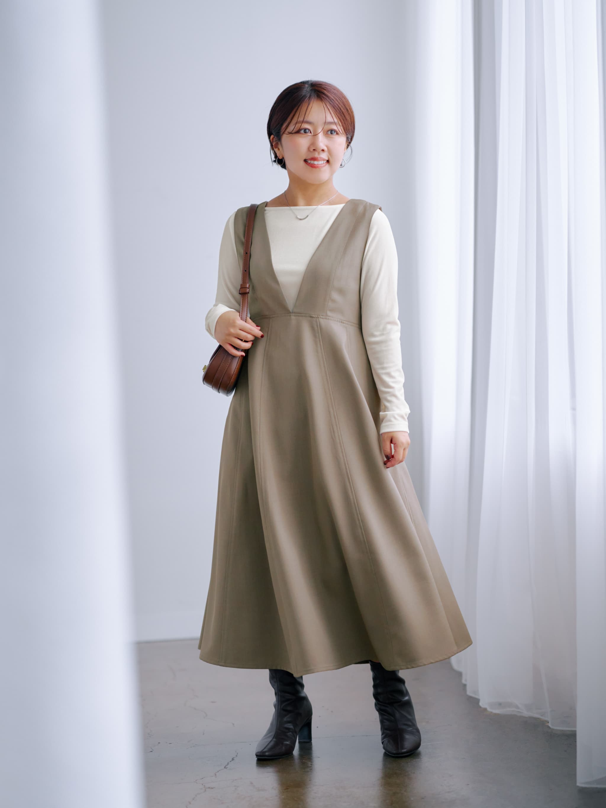 マチフレアジャンパースカート-short & regular | 小柄・低身長女性