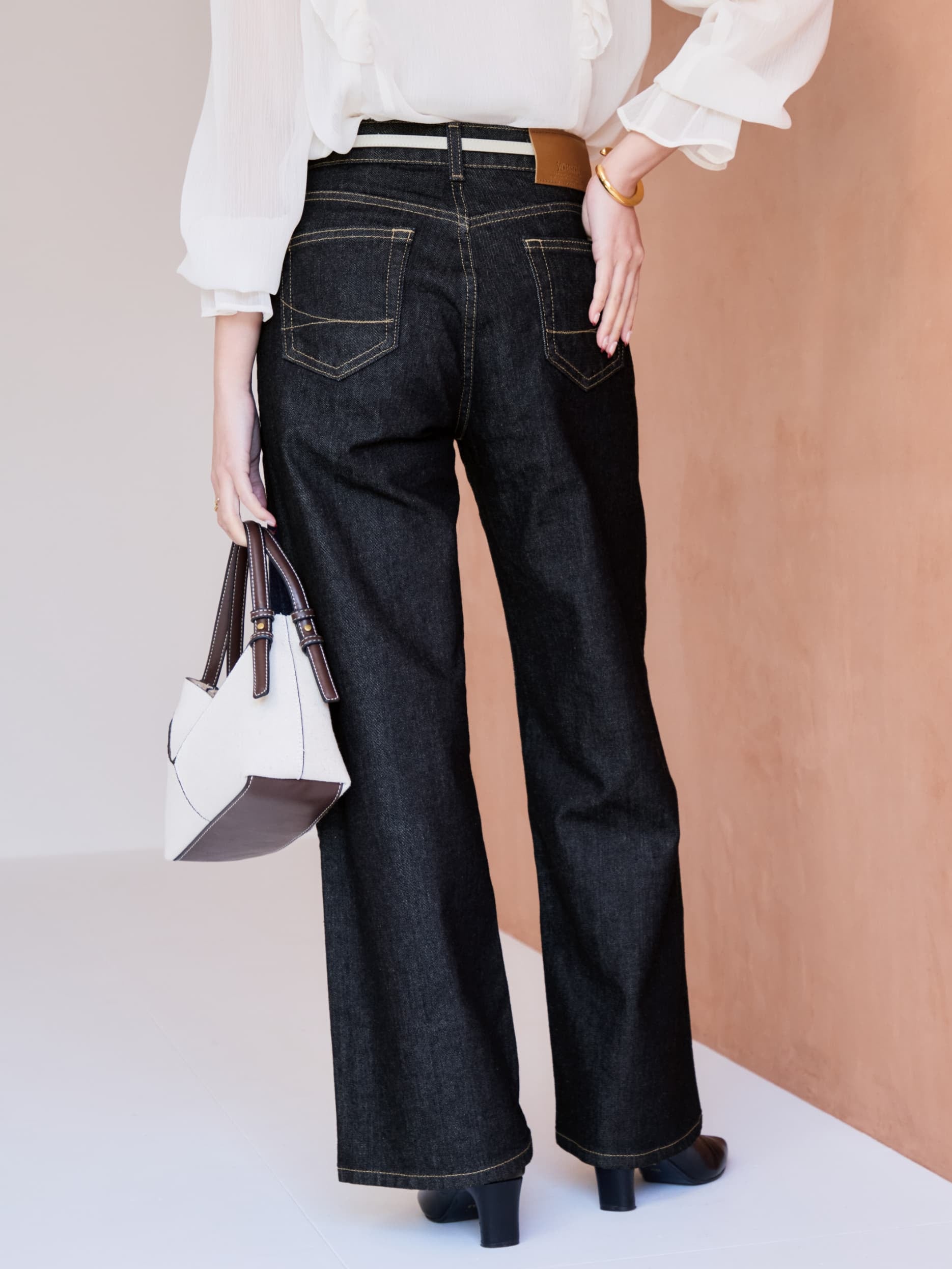 SOMETHINGコラボ】ベイカーストレートデニム-short & regular | 小柄