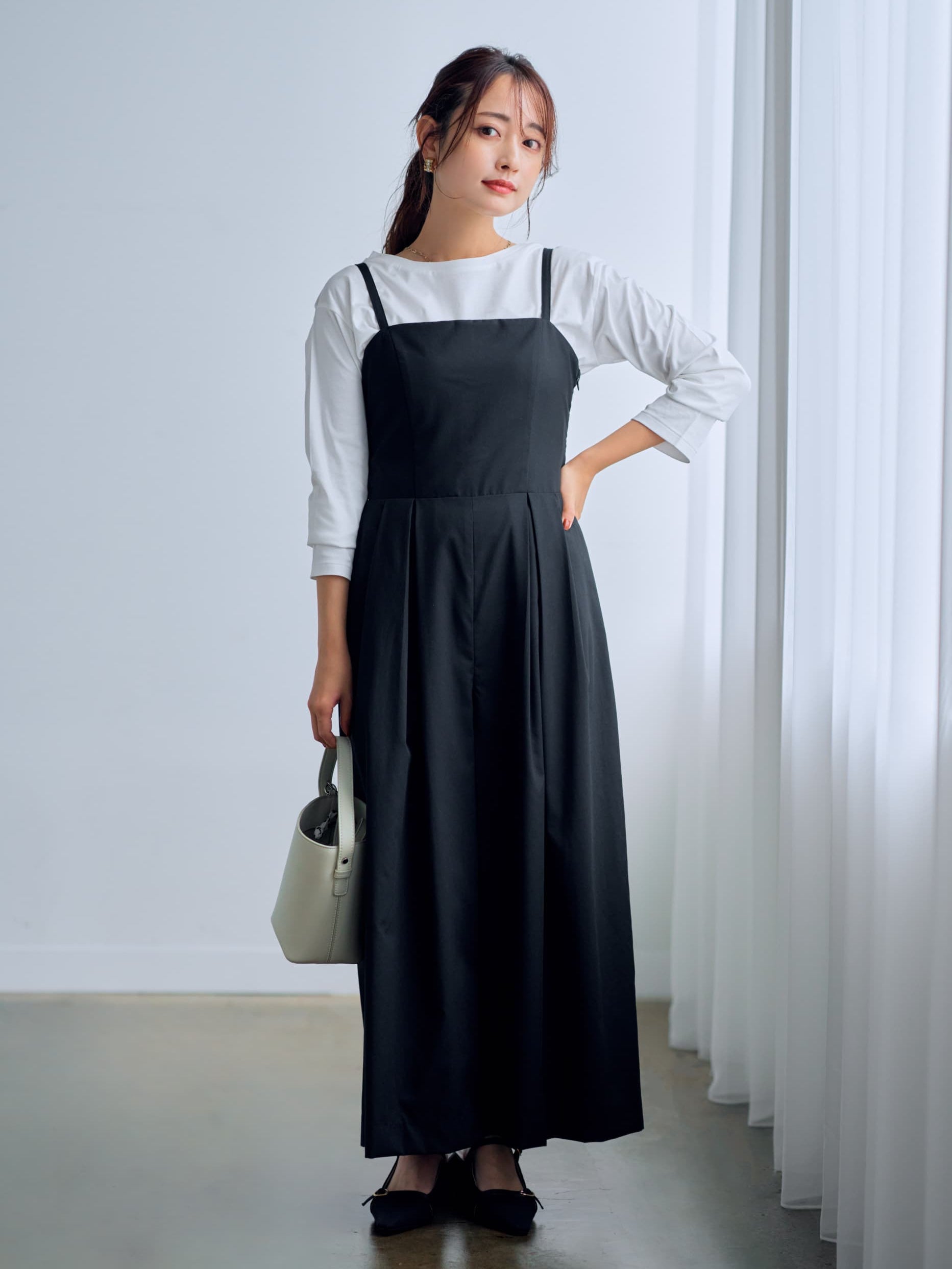 ベアタックワイドサロペット-short & regular | 小柄・低身長女性向け