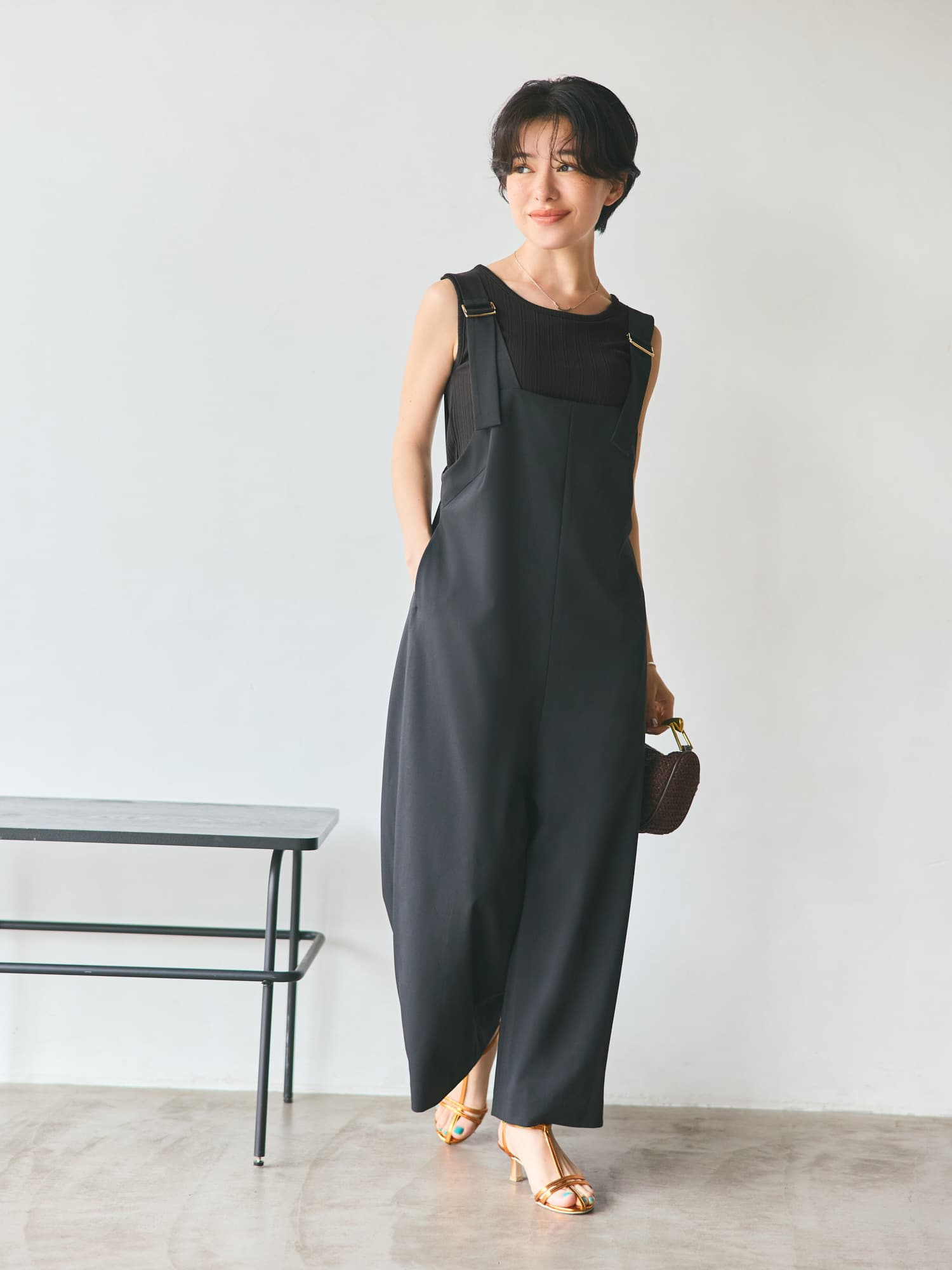 サスペンダーオールインワン | 小柄・低身長女性向けファッション通販