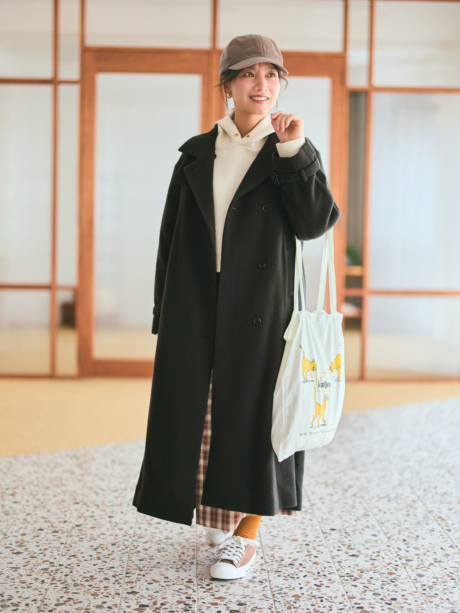 セミダブルバックフレアウールコート-short & regular | 小柄・低身長