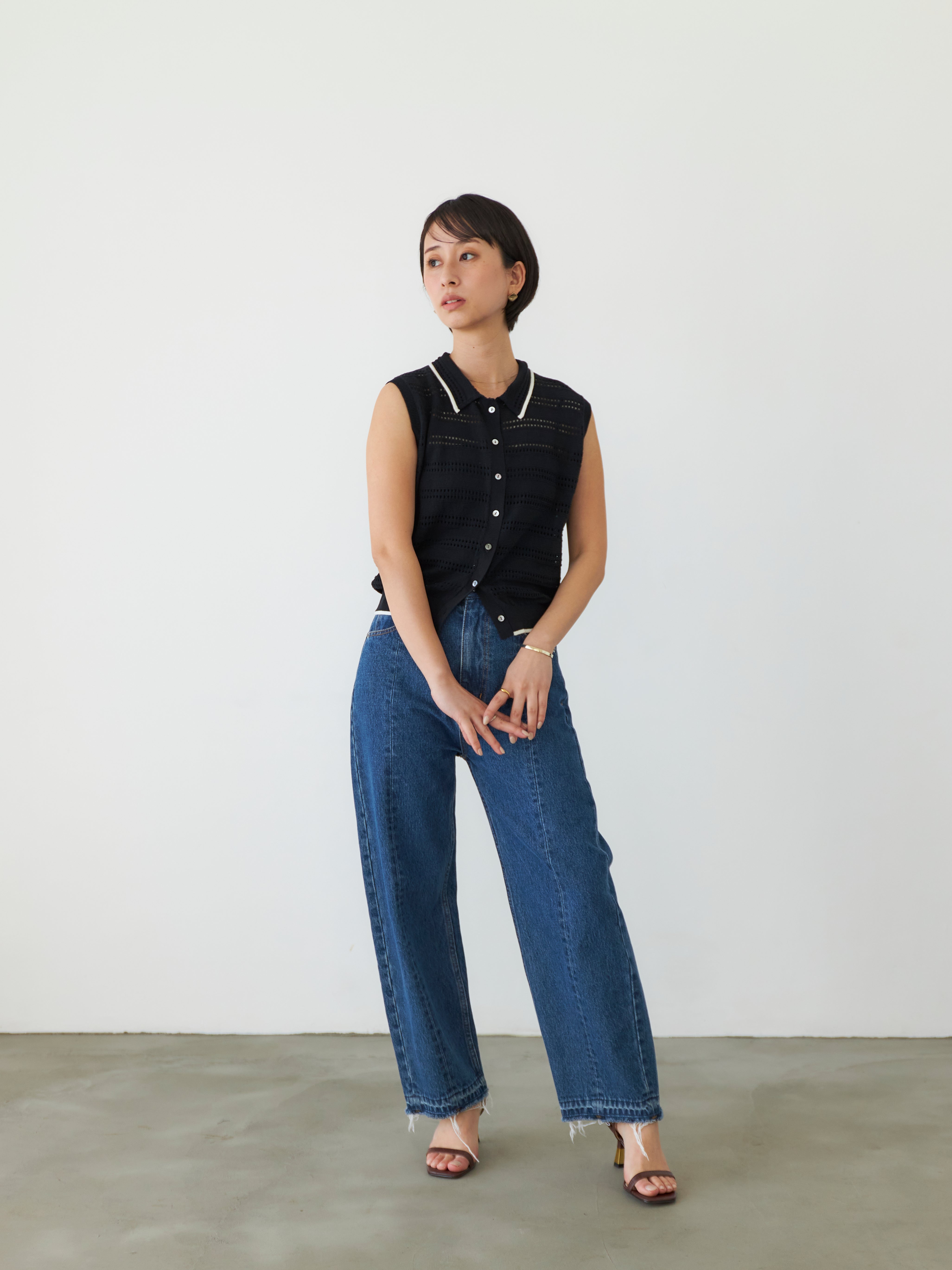 センターシームカットオフデニム | 小柄・低身長女性向けファッション