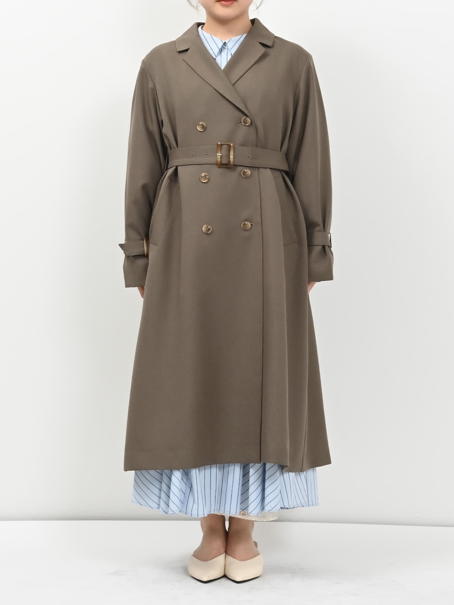 ベーシックとろみトレンチコート-short & regular | 小柄・低身長女性