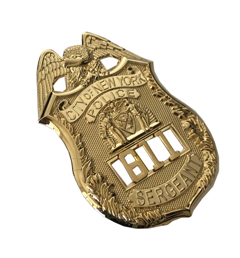 NYPD New York Police Sergeant Badge Replica Movie Props With No