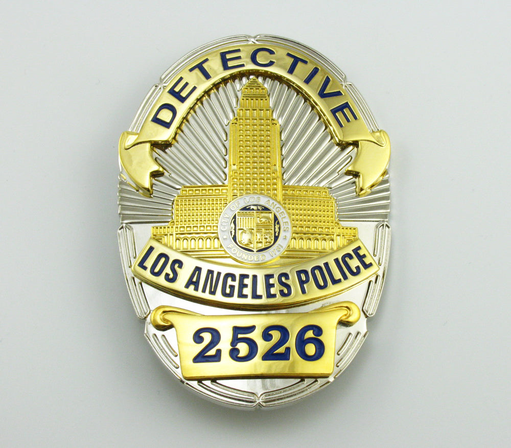 LAPD Los Angeles Police Detective Badge Solid Copper Replica Movie