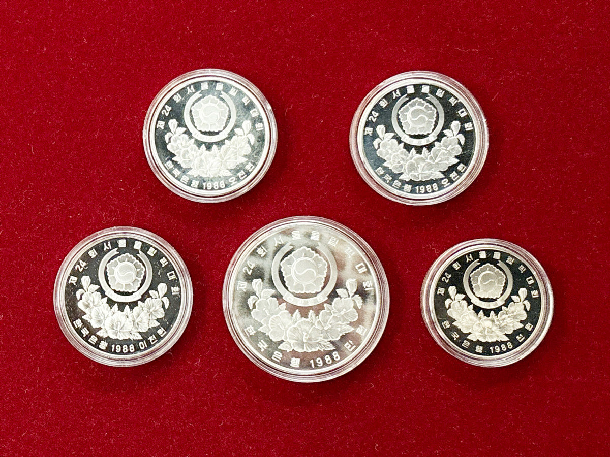 韓国】ソウルオリンピック記念プルーフ 5枚組 1988［C-0000023