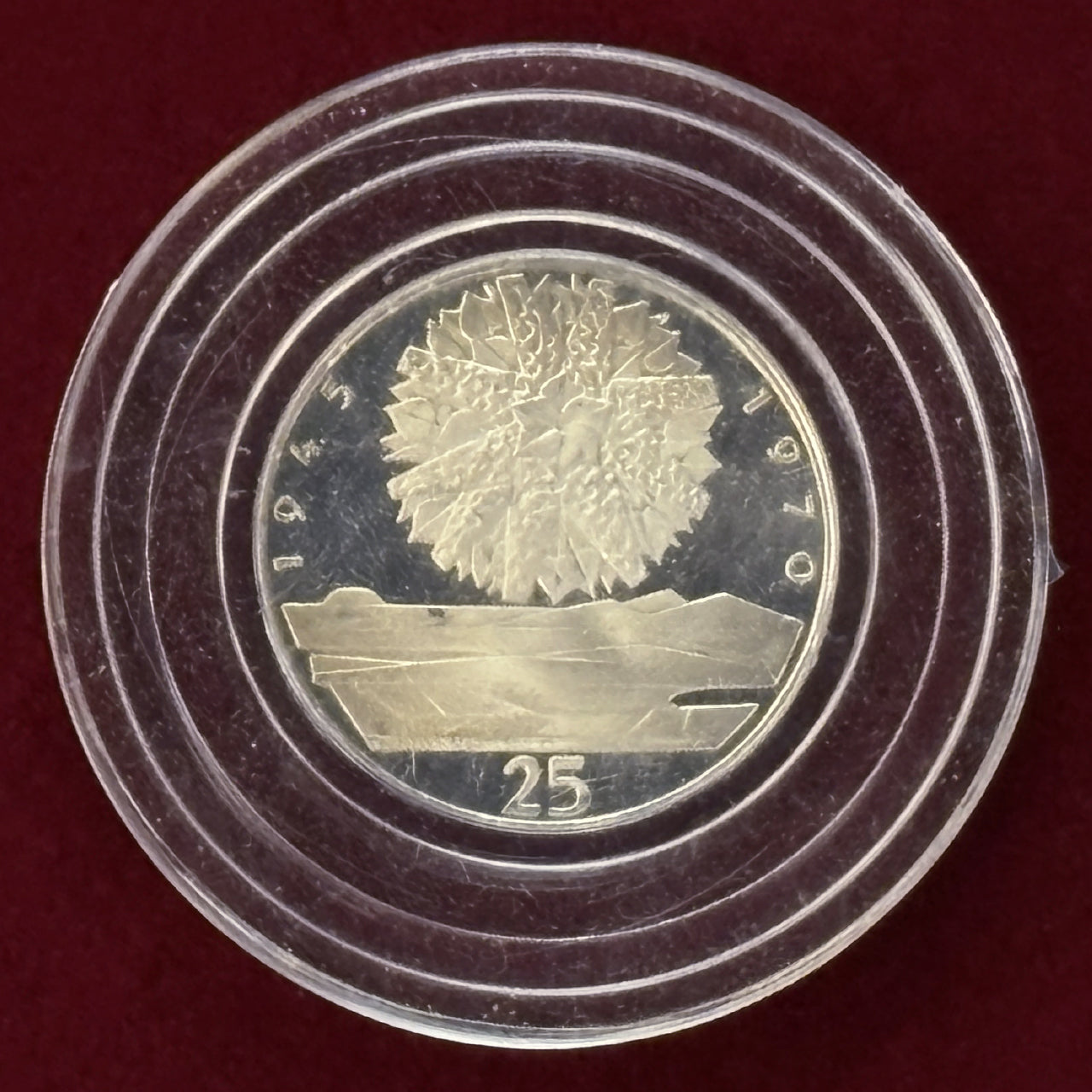 チェコスロバキア】25コルナ 銀貨 プルーフ 1970［B-0000393