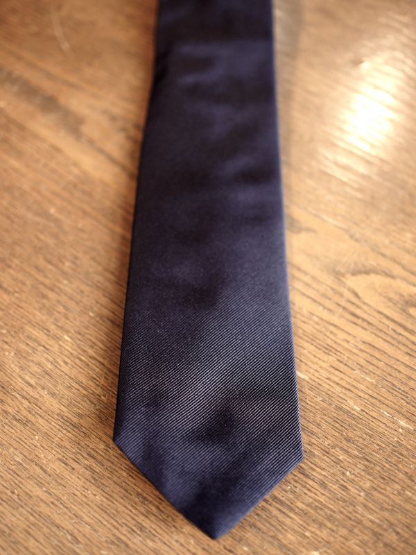 Angelo Fusco （アンジェロ フスコ） ネイビー ソリッド シルク - COL