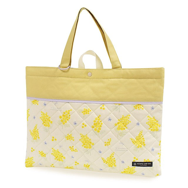 Lesson Bag Quilted (With Loop) Mimosa Fleur — COLORFUL CANDY STYLE