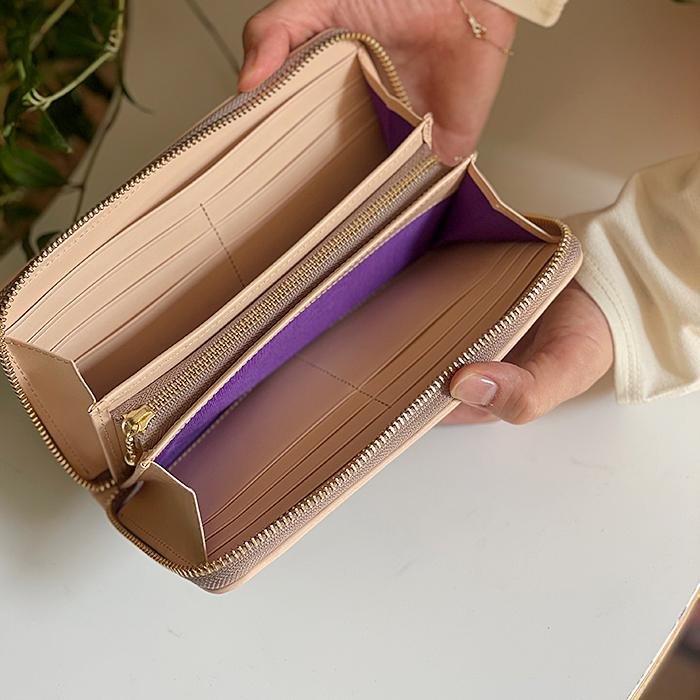 Round Zip（ゴブラン織り長財布）made in japan 革小物・バッグ