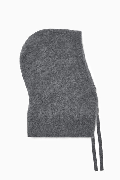TEXTURED PURE CASHMERE BALACLAVA - DARK GREY | COS