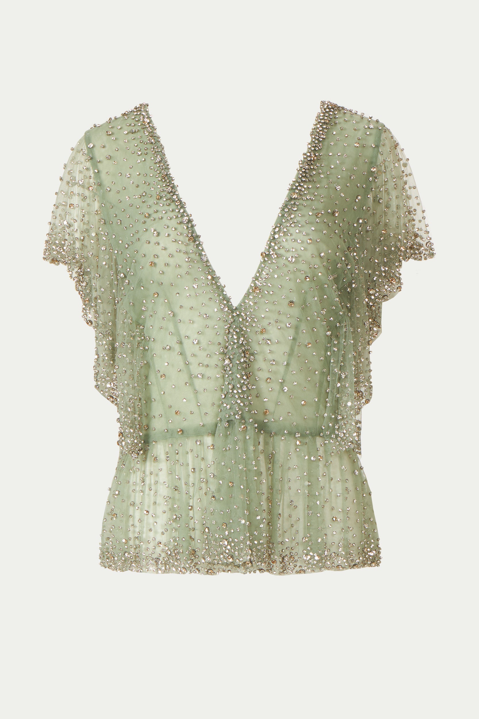 Aletta French Tulle Peplum Top