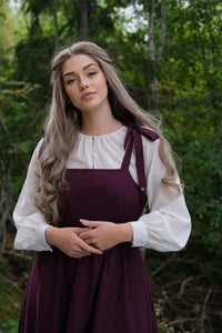 Frøya Midi Dress - Wine – CottagecoreWear
