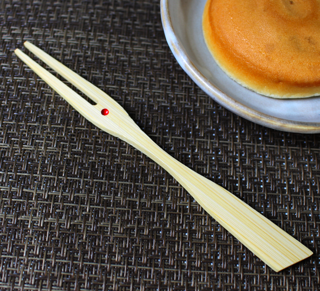 可愛らしい和菓子用の菓子楊枝 先が二又に分かれたツルフォーク5本